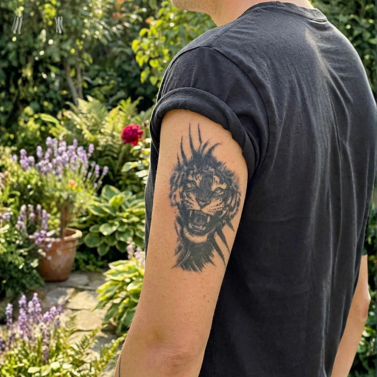 Ripped Tiger semi-permanent tattoo by SafeTatt
