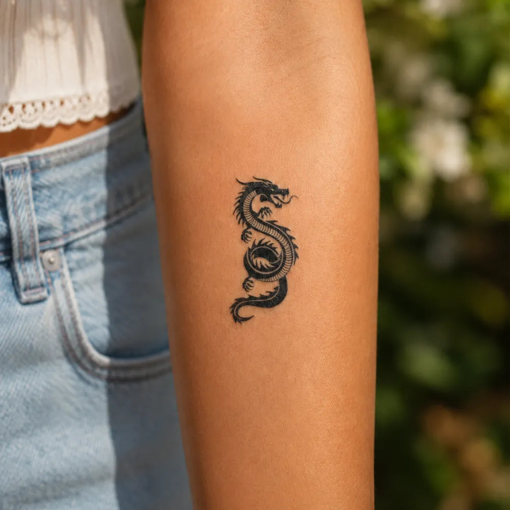 Dragon Flame semi-permanent tattoo by SafeTatt