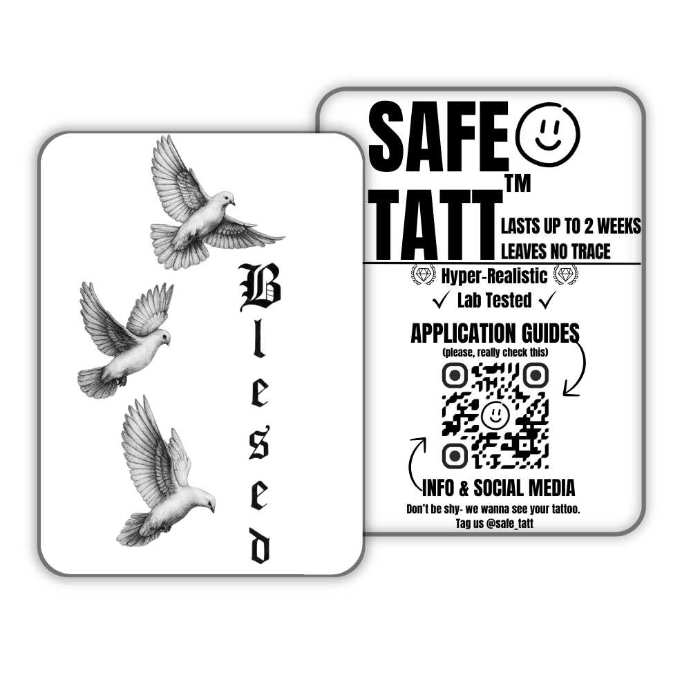 Flight of Faith semi-permanent tattoo by SafeTatt