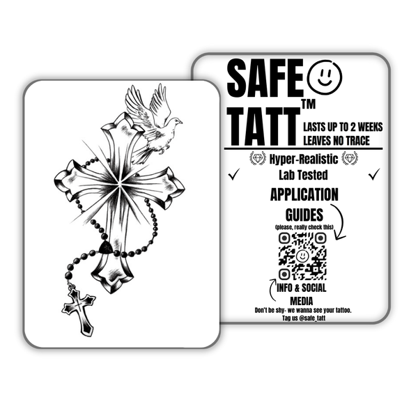 Peace & Faith semi-permanent tattoo by SafeTatt