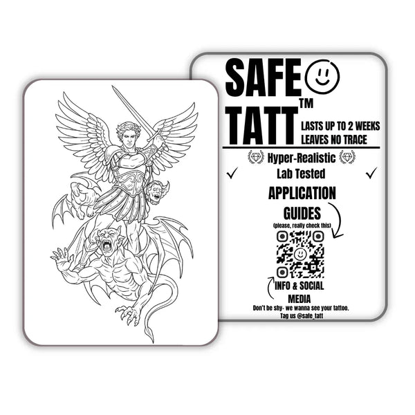 Divine Justice semi-permanent tattoo by SafeTatt