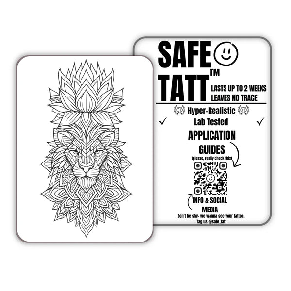 Lotus King semi-permanent tattoo by SafeTatt