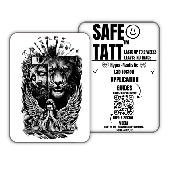 Sacred Roar semi-permanent tattoo by SafeTatt