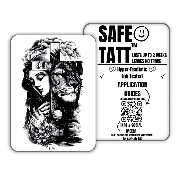 Silent Grace semi-permanent tattoo by SafeTatt