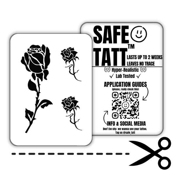 Classic Rose's semi-permanent tattoo by SafeTatt