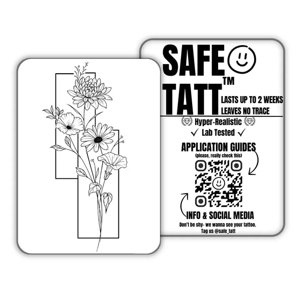 Floral semi-permanent tattoo by SafeTatt
