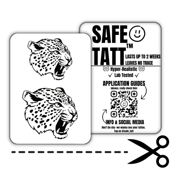 Leopard Rage semi-permanent tattoo by SafeTatt