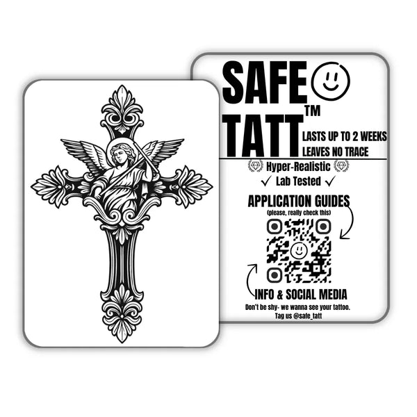 Angel Cross semi-permanent tattoo by SafeTatt
