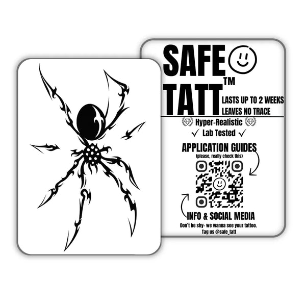 Tribal Spider semi-permanent tattoo by SafeTatt