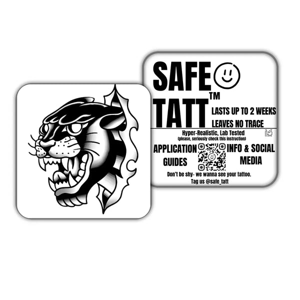Panther Head semi-permanent tattoo by SafeTatt