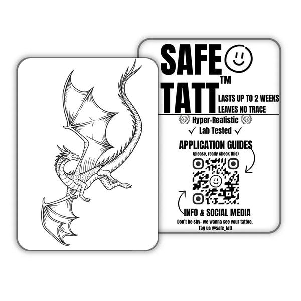 Sky Dragon semi-permanent tattoo by SafeTatt