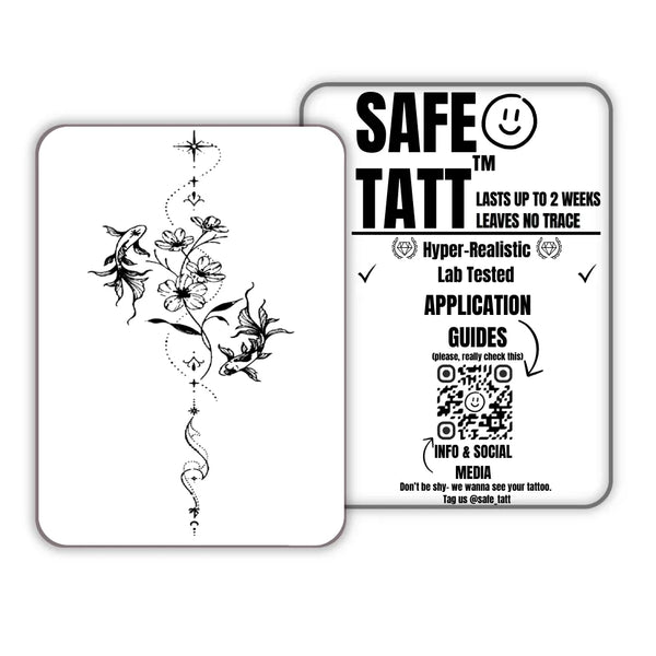 Koi Blossom semi-permanent tattoo by SafeTatt