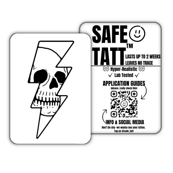 Skull Bolt semi-permanent tattoo by SafeTatt