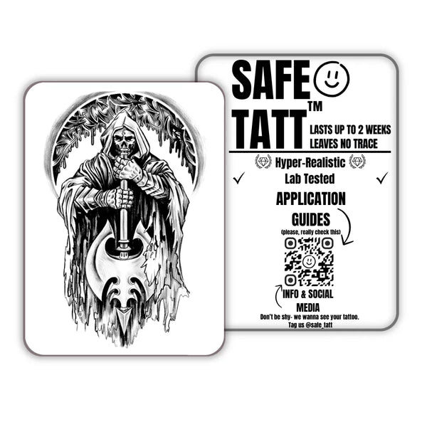 Silent Reaper semi-permanent tattoo by SafeTatt
