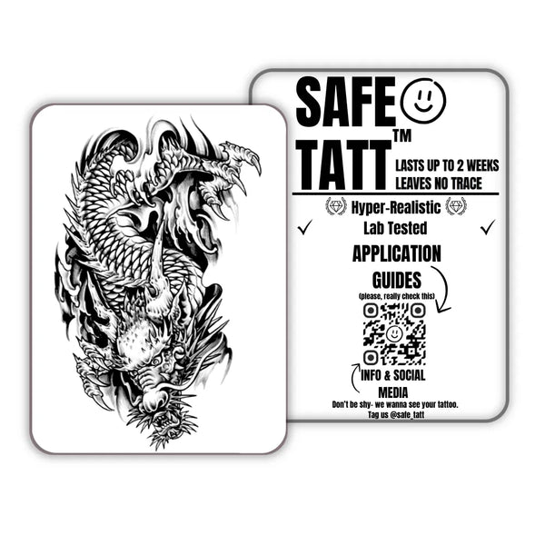 Flame Dragon semi-permanent tattoo by SafeTatt