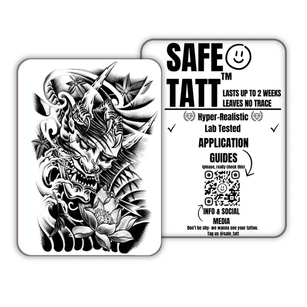 Oni Spirit semi-permanent tattoo by SafeTatt