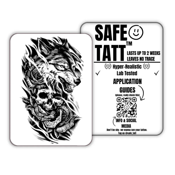 Wolf Shadow semi-permanent tattoo by SafeTatt