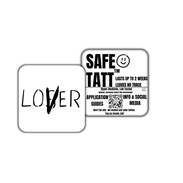 LOVER / LOSER semi-permanent tattoo by SafeTatt