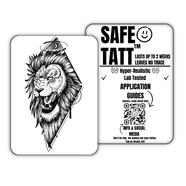 Roaring Monarch semi-permanent tattoo by SafeTatt