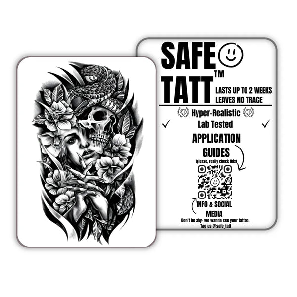 Floral Death semi-permanent tattoo by SafeTatt