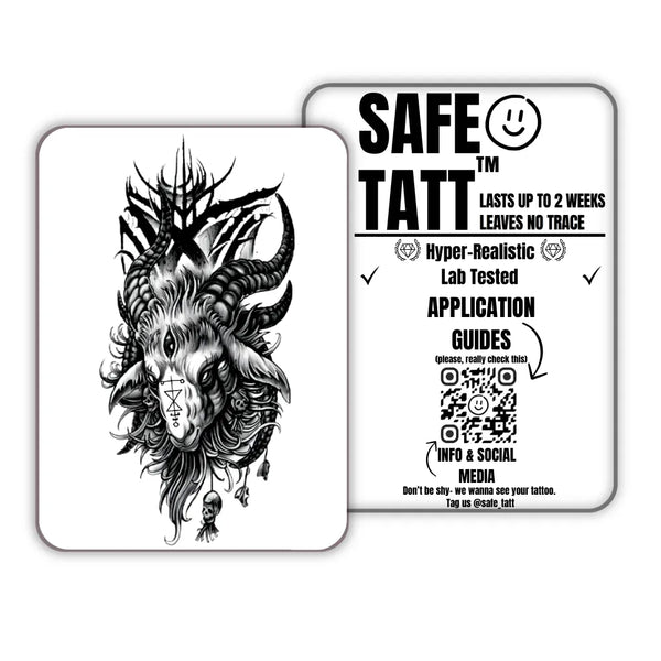 Demon Goat semi-permanent tattoo by SafeTatt