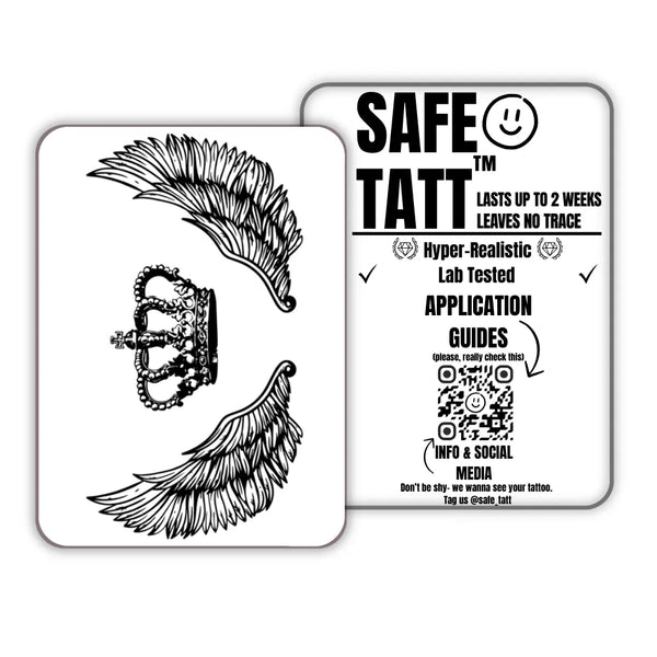Royal Wings semi-permanent tattoo by SafeTatt