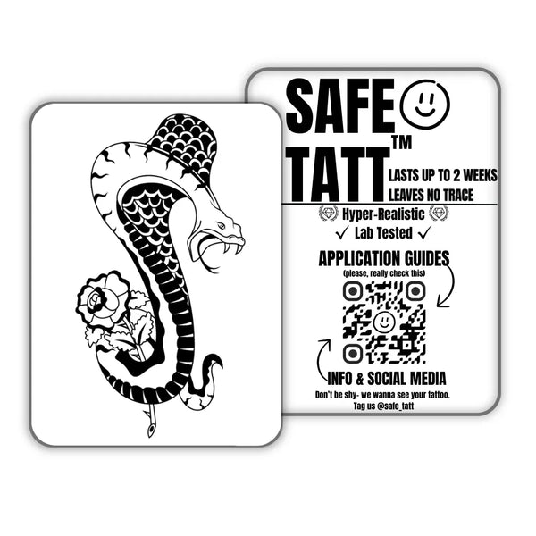 Cobra and Rose semi-permanent tattoo by SafeTatt