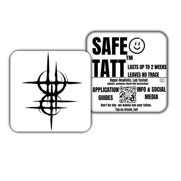 Rough Crosshair Sigil semi-permanent tattoo by SafeTatt