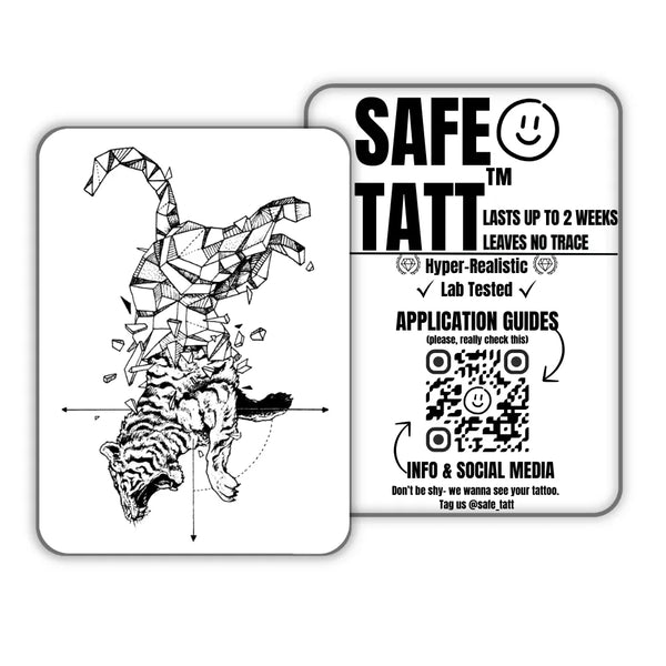Fallen Tiger semi-permanent tattoo by SafeTatt