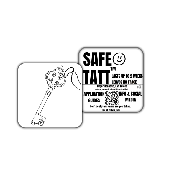 Vintage Key semi-permanent tattoo by SafeTatt