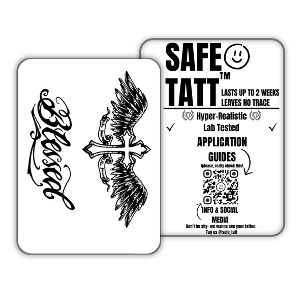Blessed Wings semi-permanent tattoo by SafeTatt