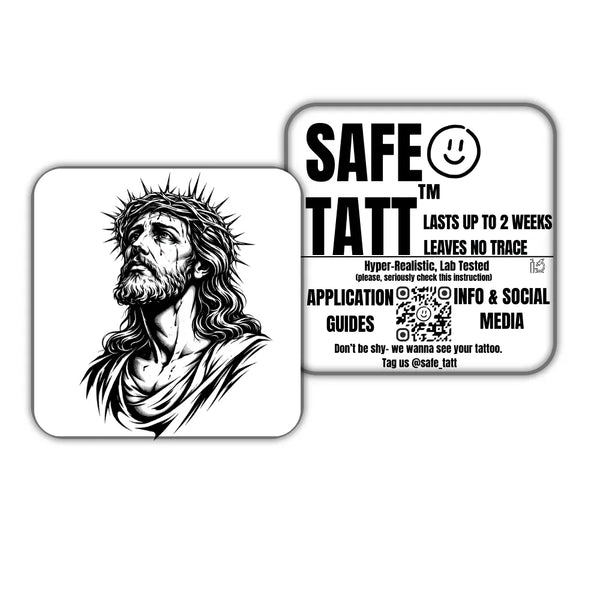 Jesus semi-permanent tattoo by SafeTatt