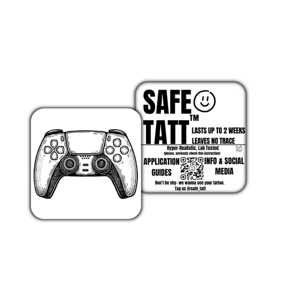 Playstation controller semi-permanent tattoo by SafeTatt