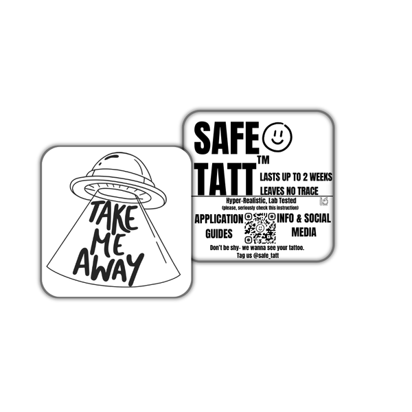 Take Me Out of Here semi-permanent tattoo by SafeTatt