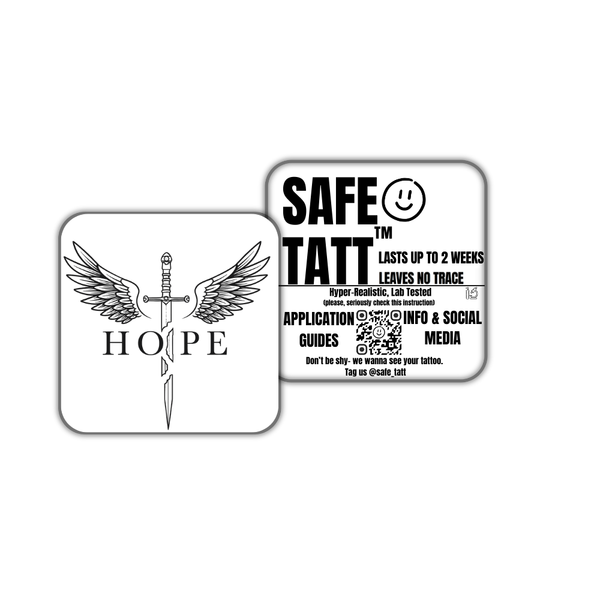 Fighting Hope semi-permanent tattoo by SafeTatt