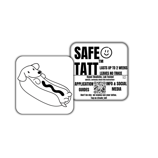 Hot Dog semi-permanent tattoo by SafeTatt