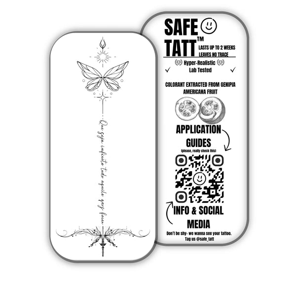 Infinite Flutter semi-permanent tattoo by SafeTatt