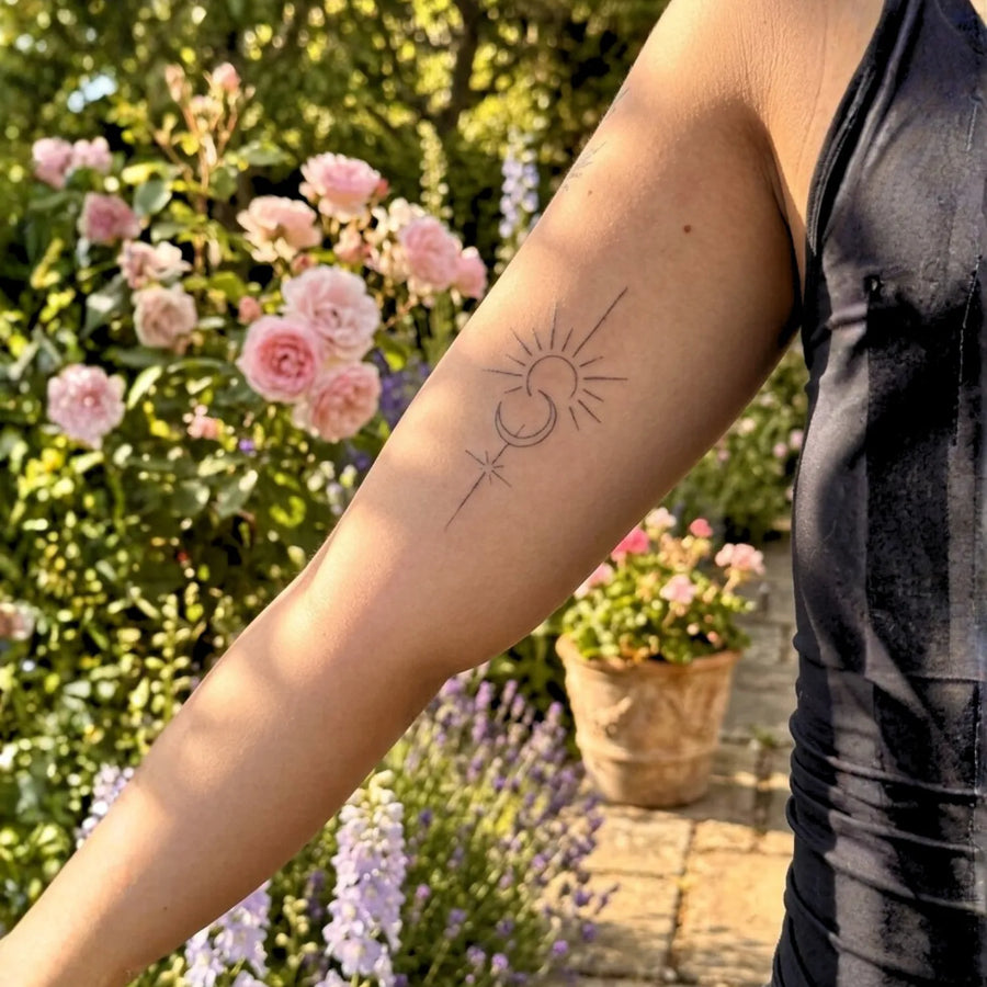 Celestial Balance semi-permanent tattoo by SafeTatt