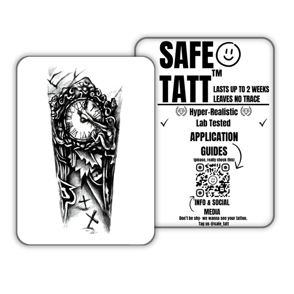 Timekeeper Grave semi-permanent tattoo by SafeTatt