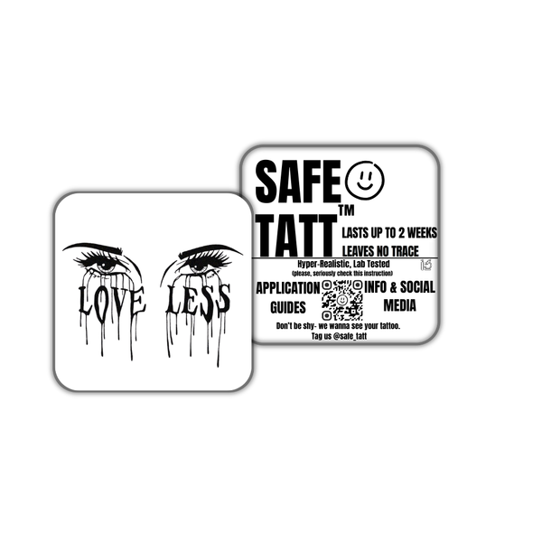 Love Less semi-permanent tattoo by SafeTatt