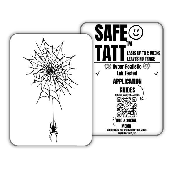 Spider Web semi-permanent tattoo by SafeTatt