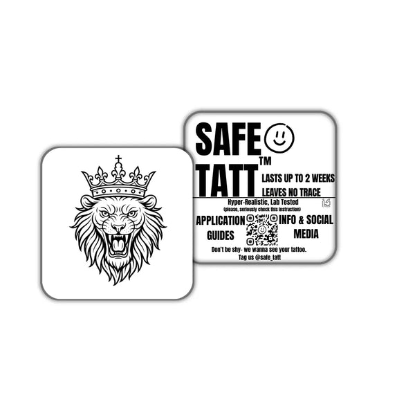 Royal Lion semi-permanent tattoo by SafeTatt