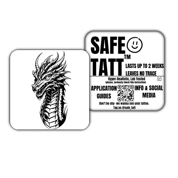 Dragon Head semi-permanent tattoo by SafeTatt