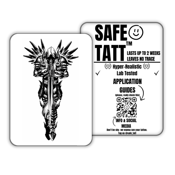 Knight's Oath semi-permanent tattoo by SafeTatt