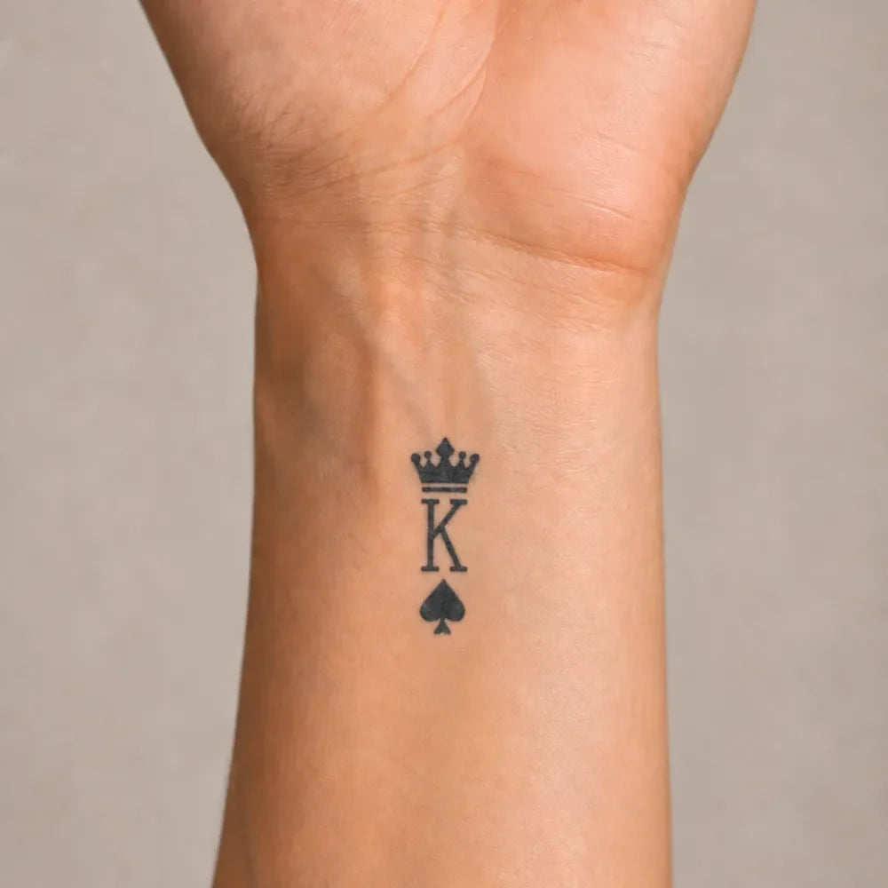 K like King semi-permanent tattoo by SafeTatt