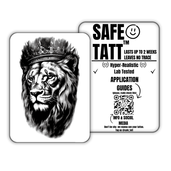 Crowned King semi-permanent tattoo by SafeTatt