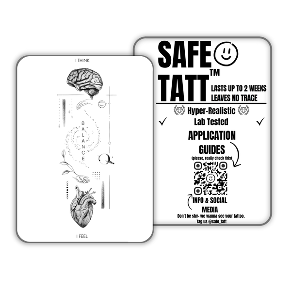 Balance of Mind & Heart semi-permanent tattoo by SafeTatt