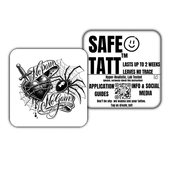 No Pain No Gain semi-permanent tattoo by SafeTatt