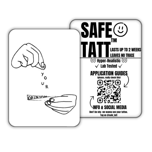 Your Opinion semi-permanent tattoo by SafeTatt