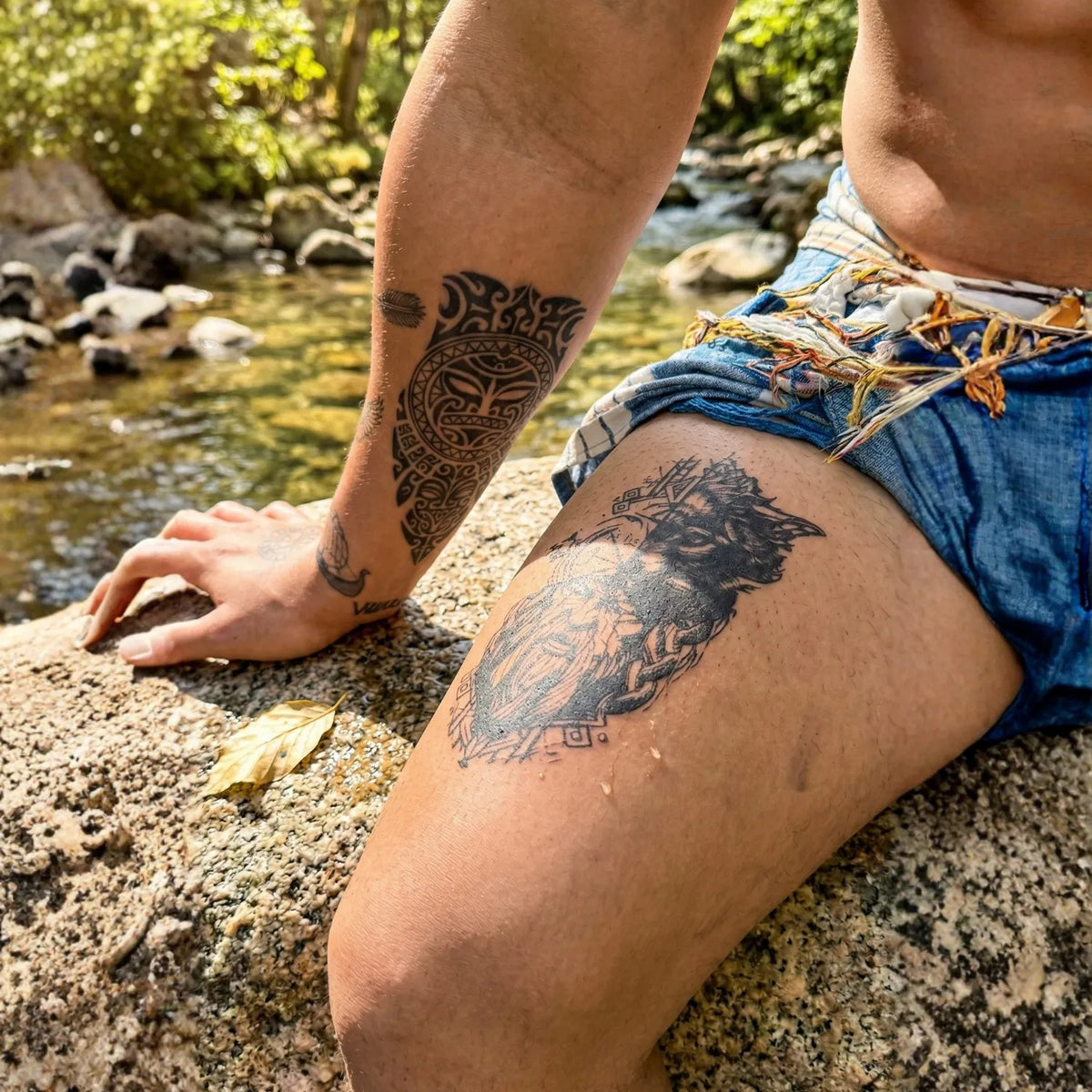 Spirit of the North semi-permanent tattoo by SafeTatt